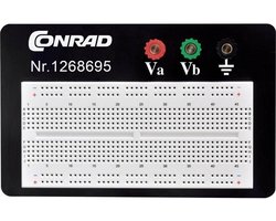 Conrad Components 0165-40-1-3301B Breadboard Totaal aantal polen 610 (l x b x h) 114.3 x 186.2 x 8.4 mm 1 stuk(s)