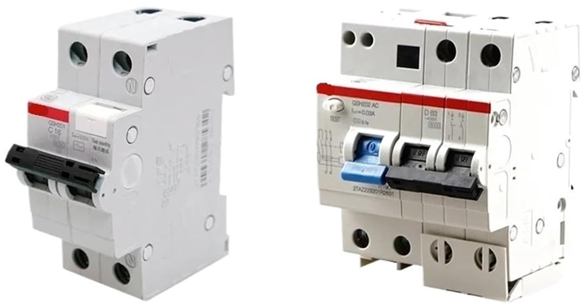 Aardlekschakelaar - Stroomonderbreker - Beveiliging Installatie - Type C AC Elektronisch - 40A - Grijs