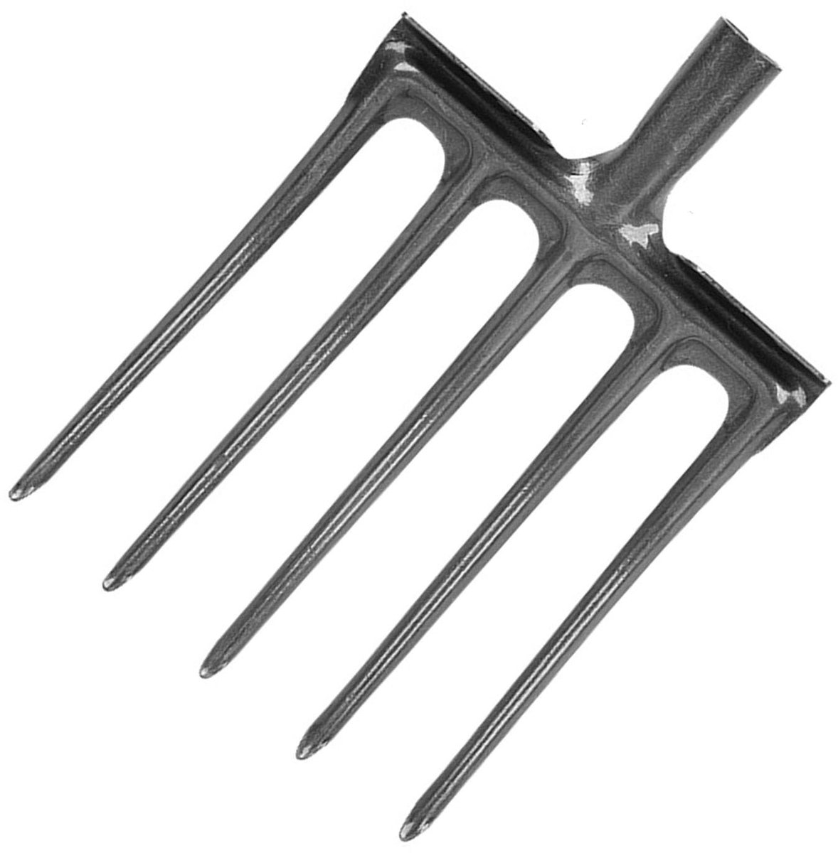 Dailygoods- Graafvork Anti-breuk - Tuinvork - Hoog Koolstofstaal - 5 Tanden - Stevige Constructie - Aansluitingspoort 34 mm