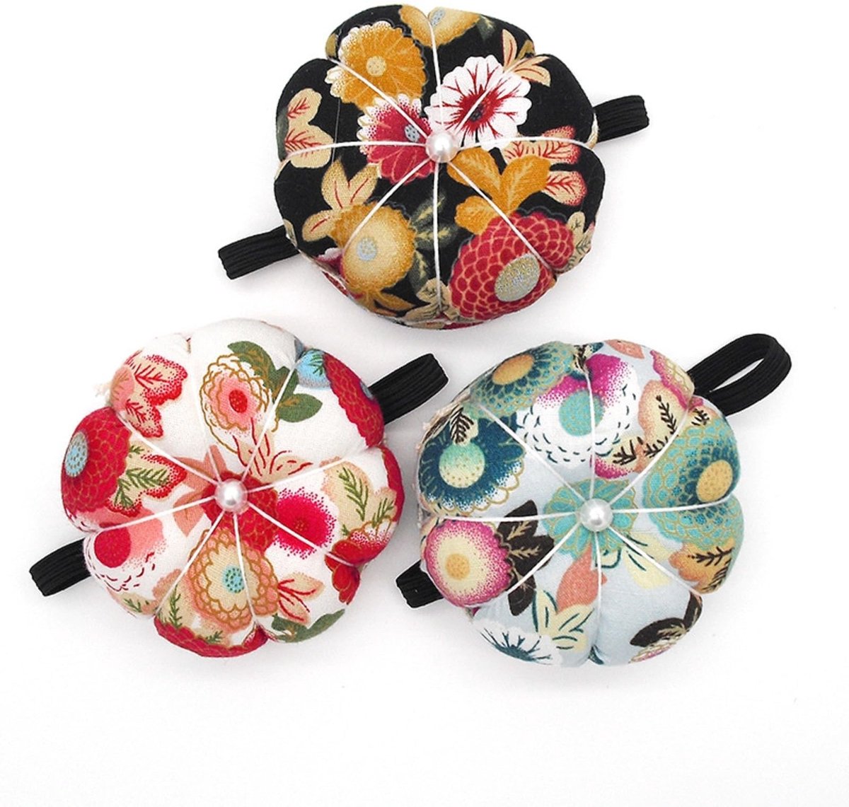 Dailygoods- Naaldkussen Polsvorm - Creatief Naaldkussen - 3 Stuks - Verstelbare Riemen - Handwerk Accessoires - Diameter 6 cm - Polsnaaldkussen