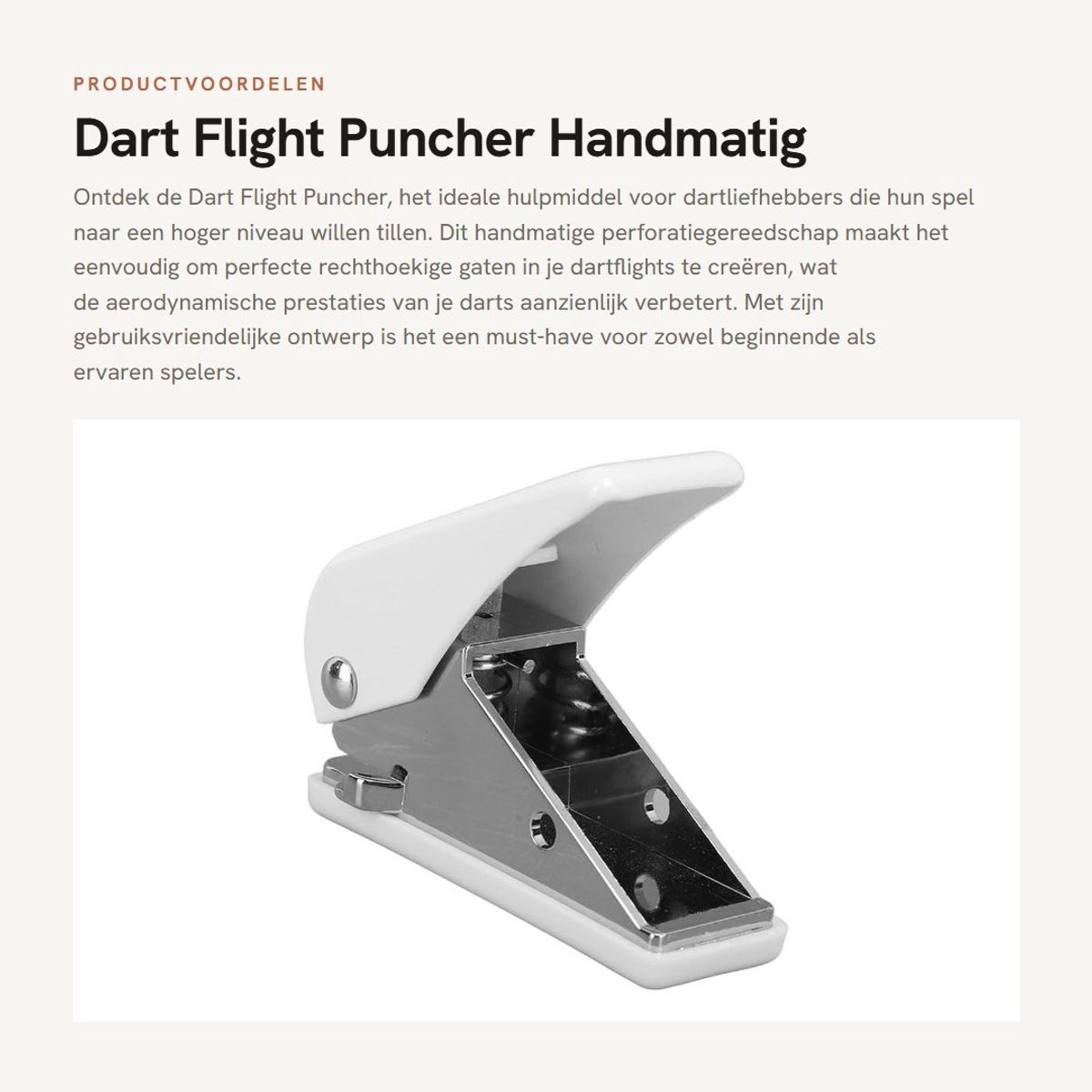 Allecto - Dart Flight Puncher - Handmatig perforatiegereedschap