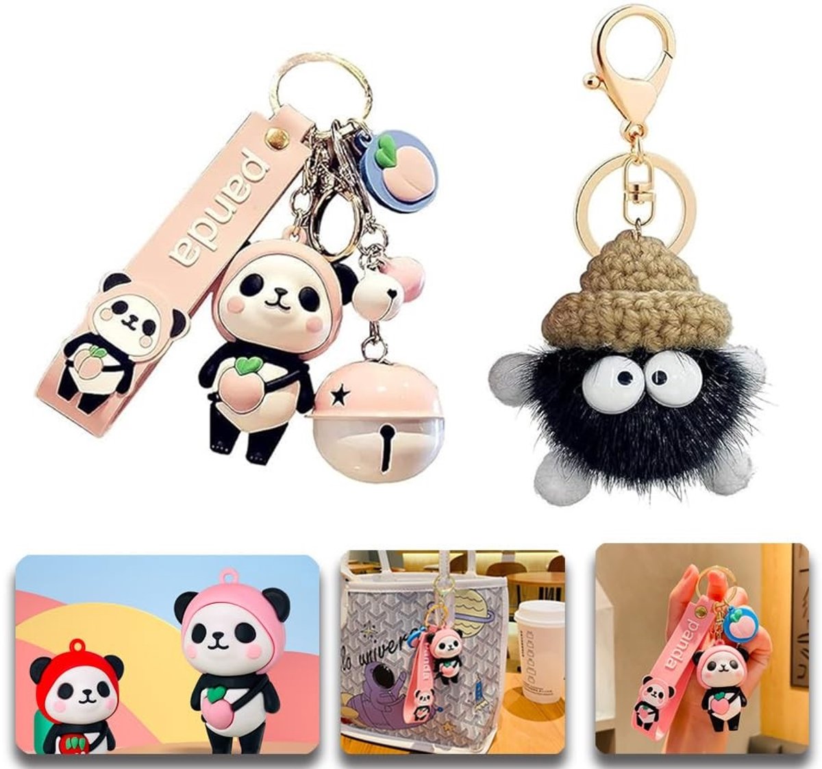 Dailygoods - Kawaii Beer Sleutelhanger met Kwastje voor Dames