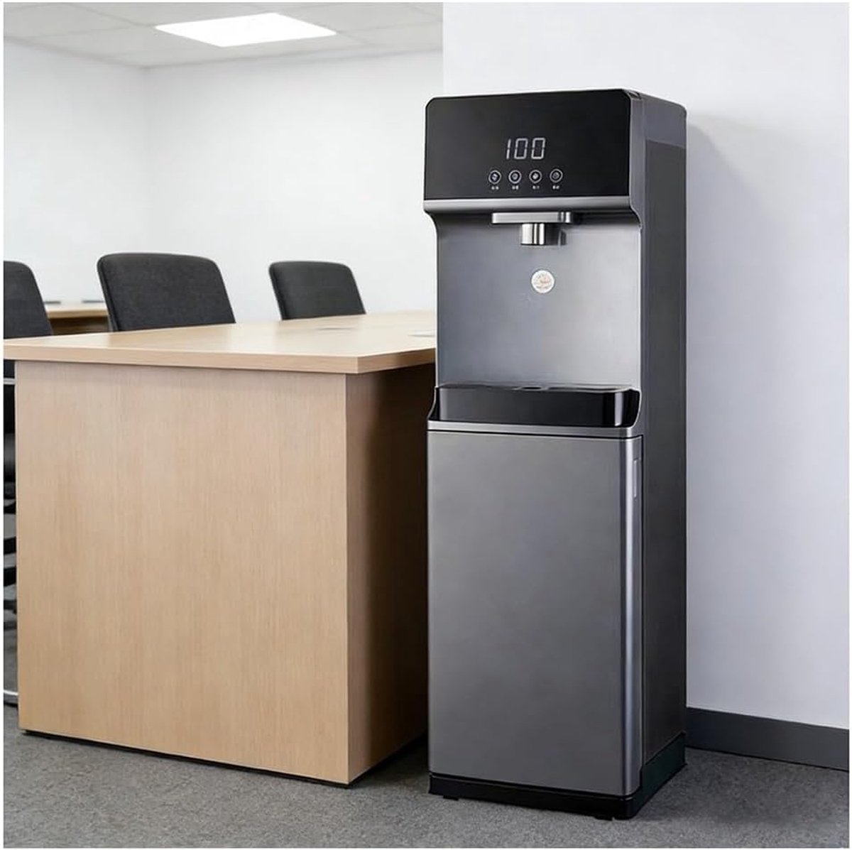 Waterkoeler Dispenser - Flessenkoeler - Direct Drinken - Onderlader Ontwerp - 5 Temperatuurstanden - Donkergrijs