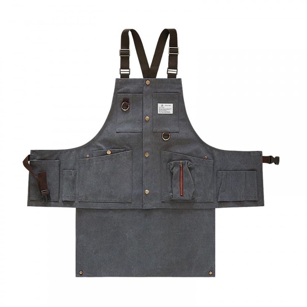 Dailygoods- Werkschort verstelbaar - Keukenschort - Kruisrugschort - Meerdere zakken - Voor werk/tuin - Thuisgebruik - Schort