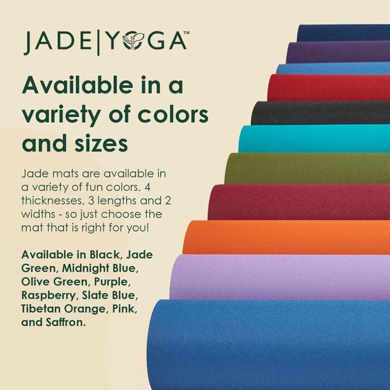 Yogamat - Fitness mat - Yoga oefenen - Natuurlijk rubber - 173 x 61 cm - Jade Groen van Yogamat — afbeelding 4