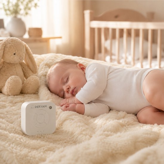 Deryan White Noise Box - Baby Slaaphulp - 9 Geluiden - Oplaadbaar van deryan — afbeelding 4