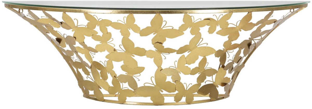 Mauro Ferretti Consoletafel Butterflies 120×40,5×37,2 cm Goud
