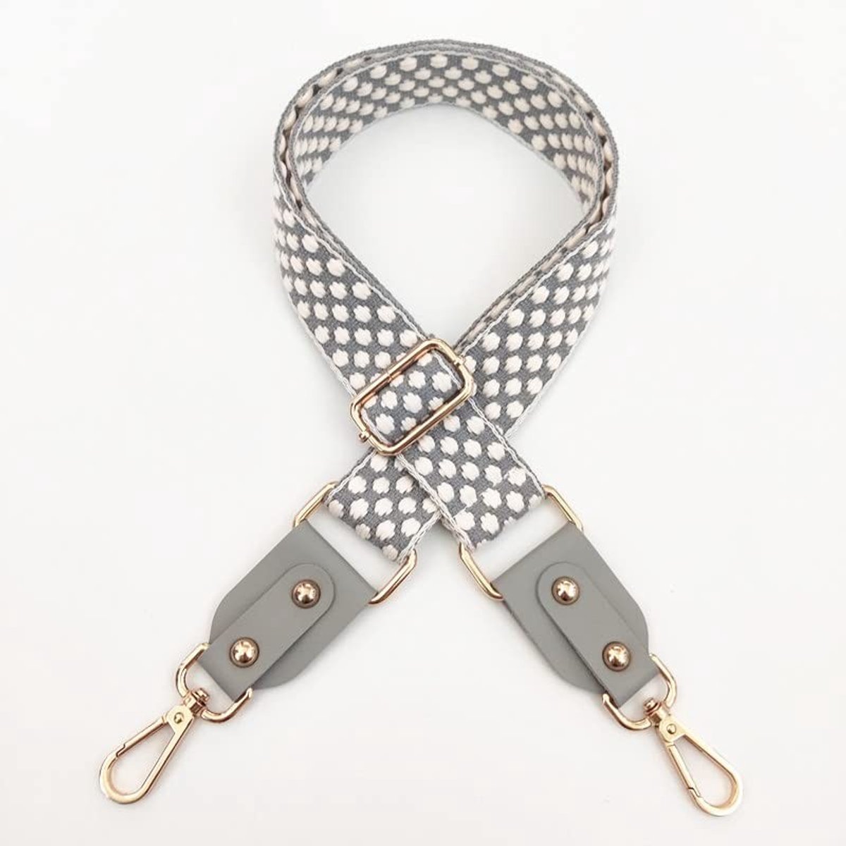 Dailygoods- Tasriem verstelbaar 80-130 cm - Schouderband voor tas - Karabijnhaak - Brede tasgrepen - Katoen - Draagriem voor dames - Schouderriem