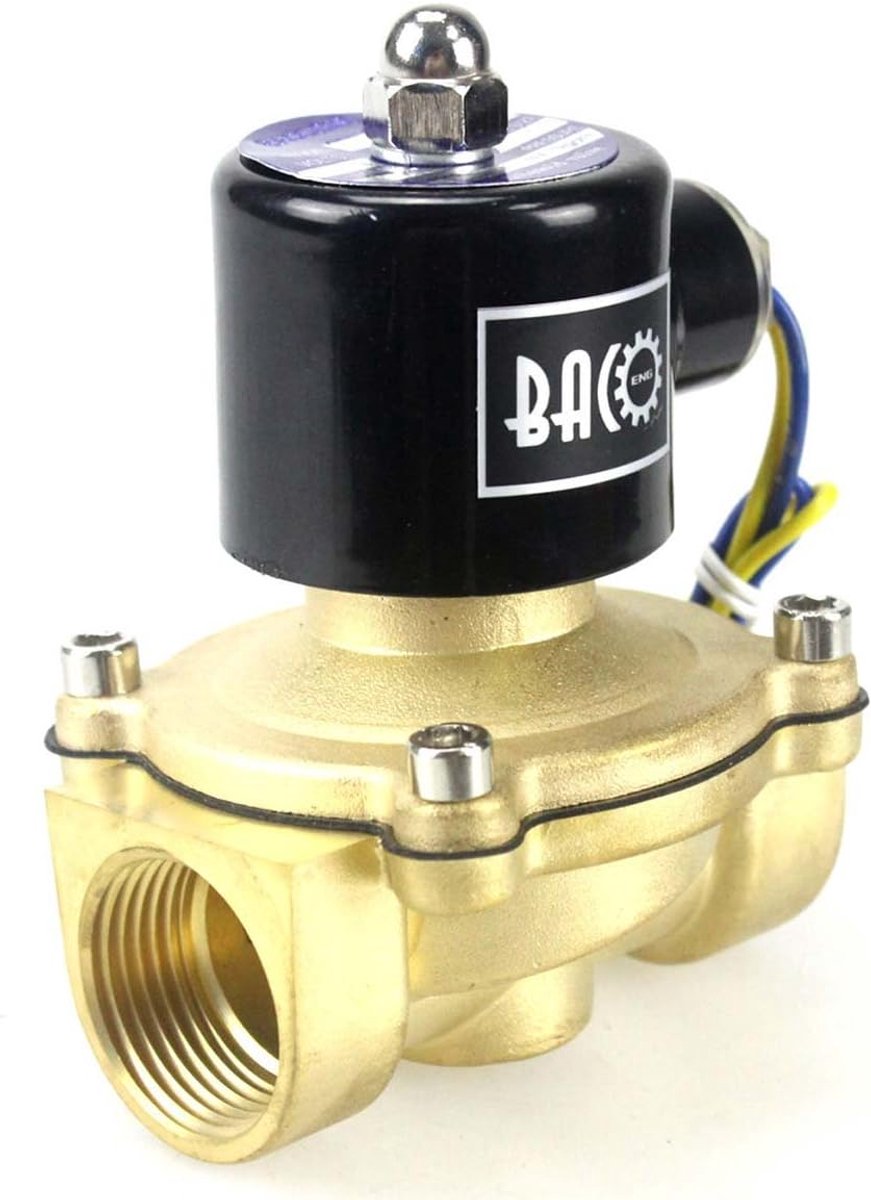 Elektrische Klep - Water Gas - Automatische Controle - Messing Constructie - 1 Inch - Messing