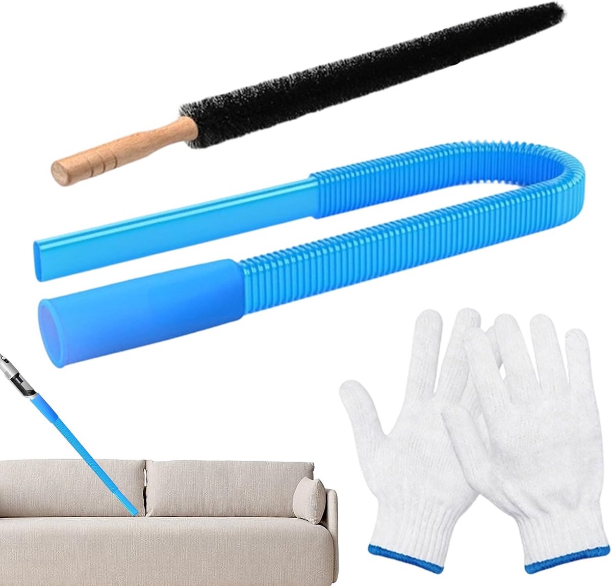 Ventilatiereiniger Droger - Stofzuigerset Slang - Lint Verwijderen - Geïntegreerde Borstel - 80 cm - Meerkleurig