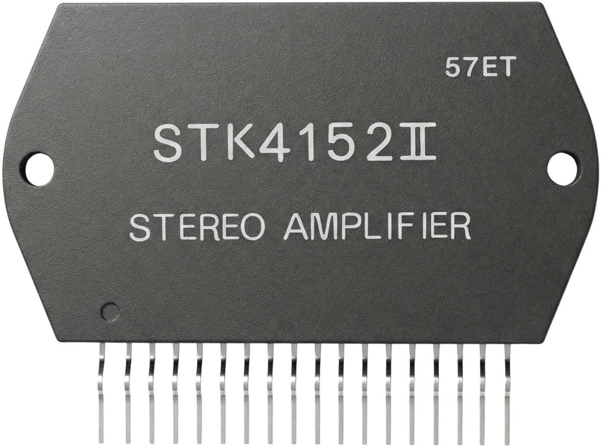 Audio Versterker IC - Hybride Chip - Audio Circuits Bouwen - RoHS Conform - 64x35 mm - Zilverkleurig