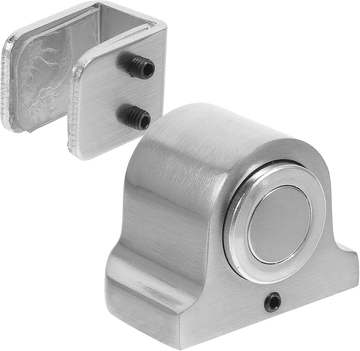 SnelShoppen - Glazen Deurstoppers Vloermontage met Sterke Magneet voor Douchedeuren en Schuifdeuren, Geluidsarm Antislip Modern Inclusief Accessoires,