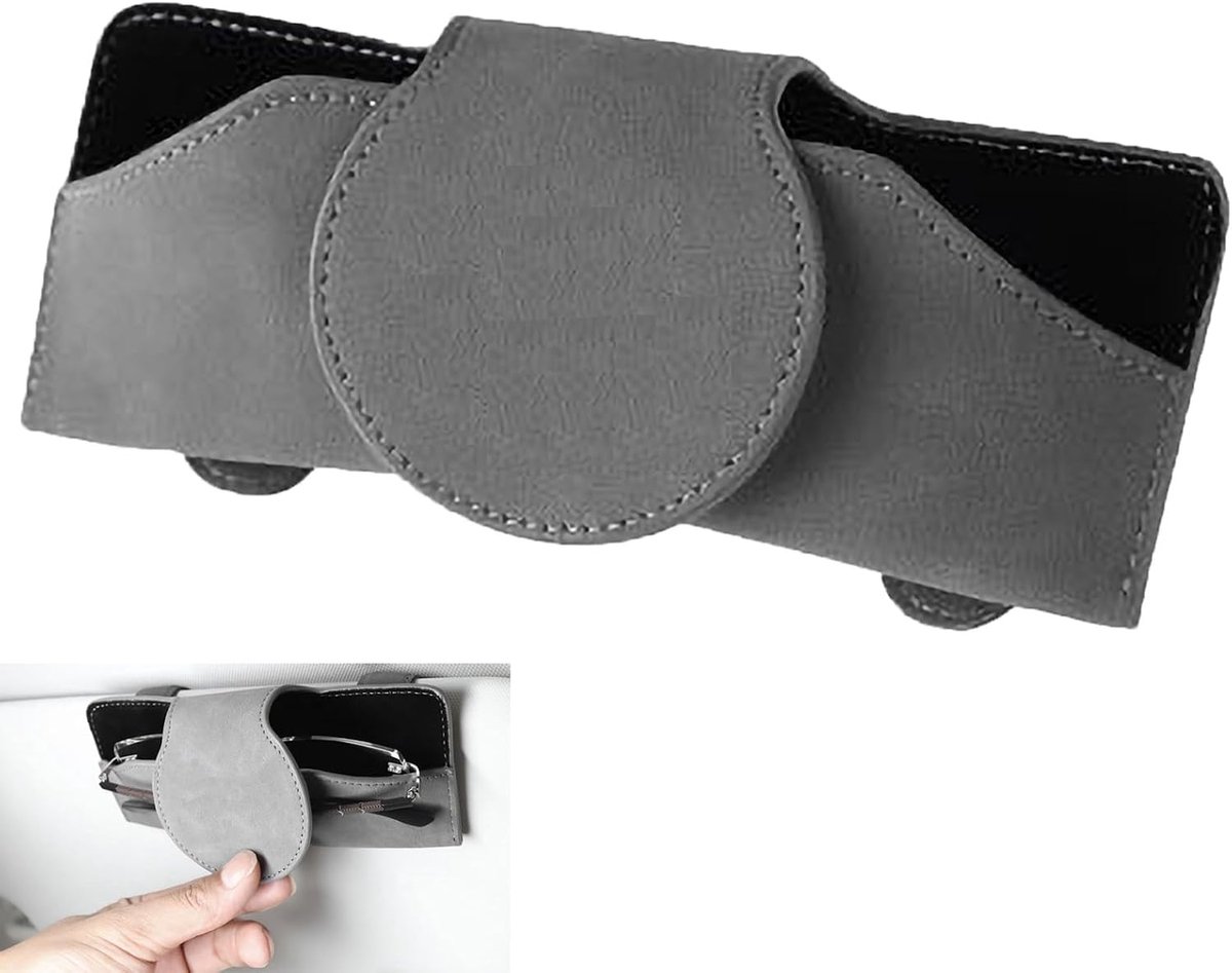 Glasses case for car, glasses case, sunglasses holder, car sunglasses holder for sun visor, a compartment for storing - ShopVlot