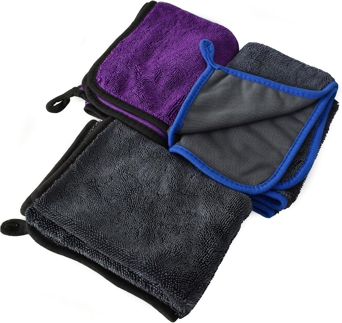 SnelShoppen - Set van 3 Microvezeldoeken voor Auto en Huishouden - Droogdoek en Absorberende Doeken - Streepvrij 40 x 60 cm - Ideaal voor Lak en Glas