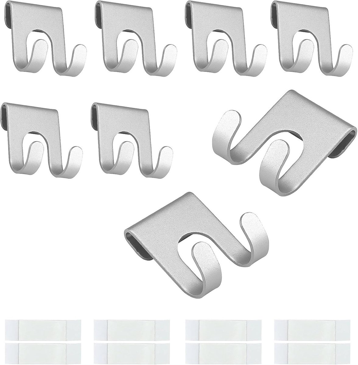 SnelShoppen - Set van 8 Scheerhouders, Ruimte Aluminium Douche, Geen Boren Nodig, Scheerhouder, Zilveren Douche Scheermes Houder, Geschikt voor Badkam