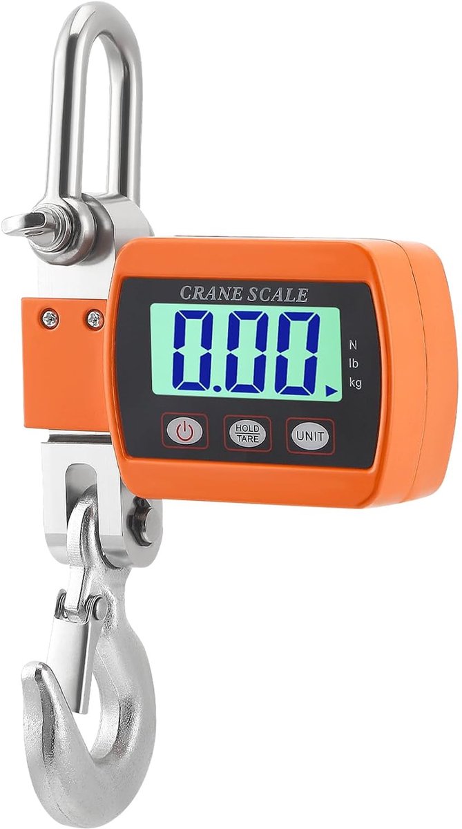 Hanging scale, 500 kg, clear digital crane scale with remote control, high-precision hanging scale, industrial - ShopVlot