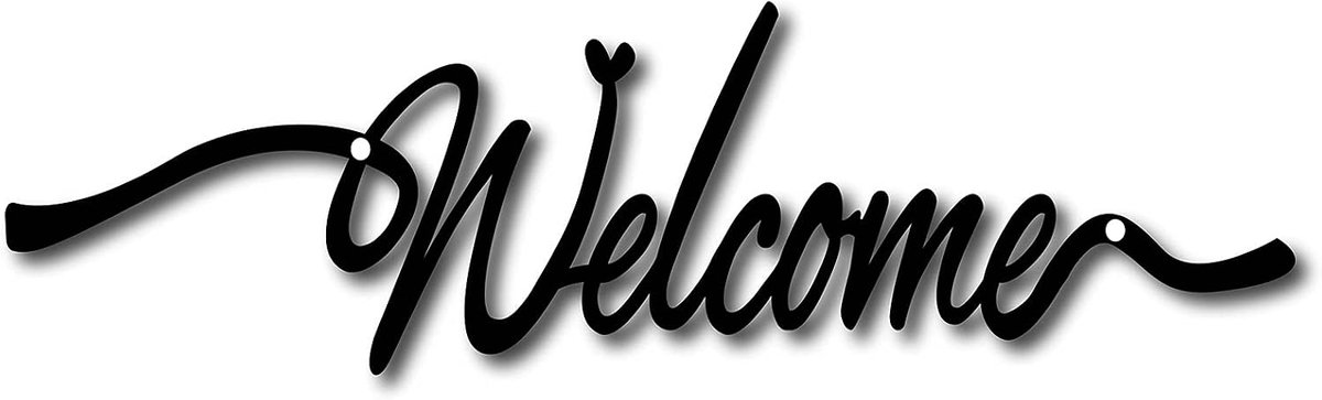 Metalen welkomstbord muurkunst decor rustieke letterborden zwart hangend woord uitsparing decoratie voor kerst huisdecoratie binnen buiten kunst woonkamer esthetische slaapkamerdecoratie 10