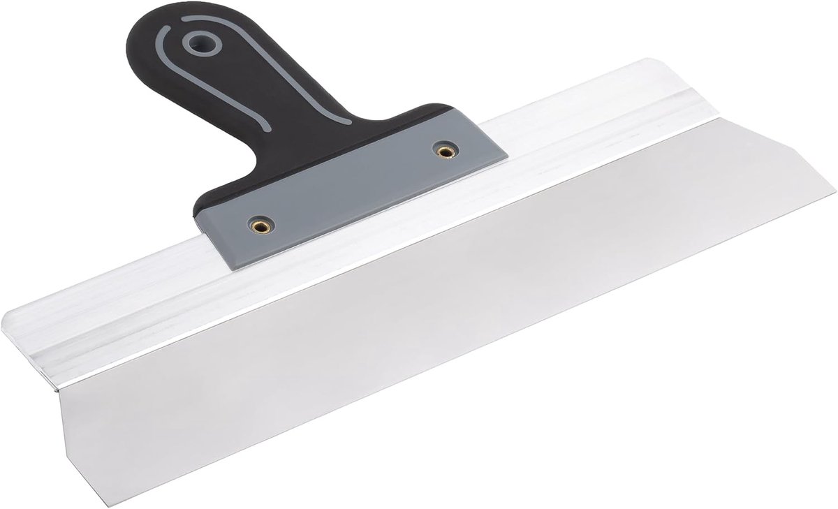 Paneelspatel van roestvrij staal, 350 x 60 mm, gevelspatel met 60 mm lemmetlengte, gladplamuursel 350 mm breed, met zachte grip, made in EU
