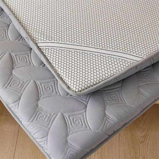 Futonmatras - Vloermatras slaapmat - Comfortabel slapen - Opvouwbaar en draagbaar - 120x200cm - Grijs — afbeelding 4