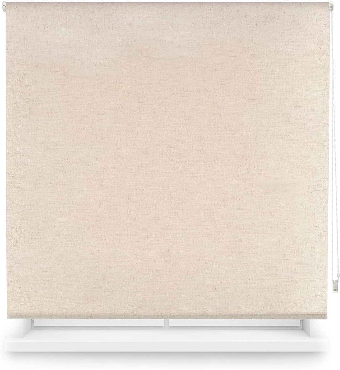 lichtdoorlatend, linnenstructuur, afmetingen 80 x 200 cm, beige, stofgrootte 77 x 195 cm, linnen