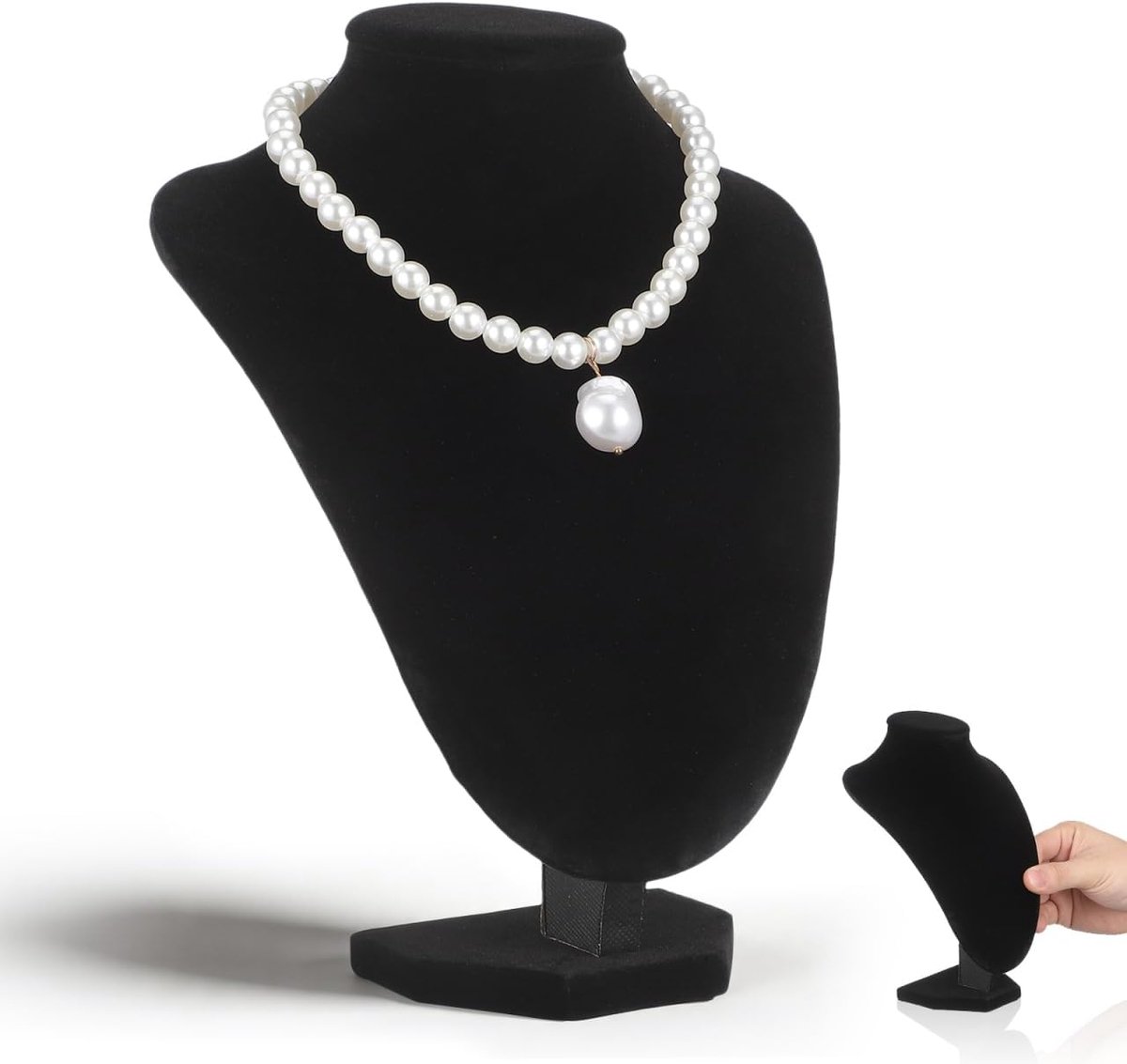Sieradenstandaard voor kettingen - Zwart fluweel - Elegante presentatie - Perfect voor opberging - ShopVlot