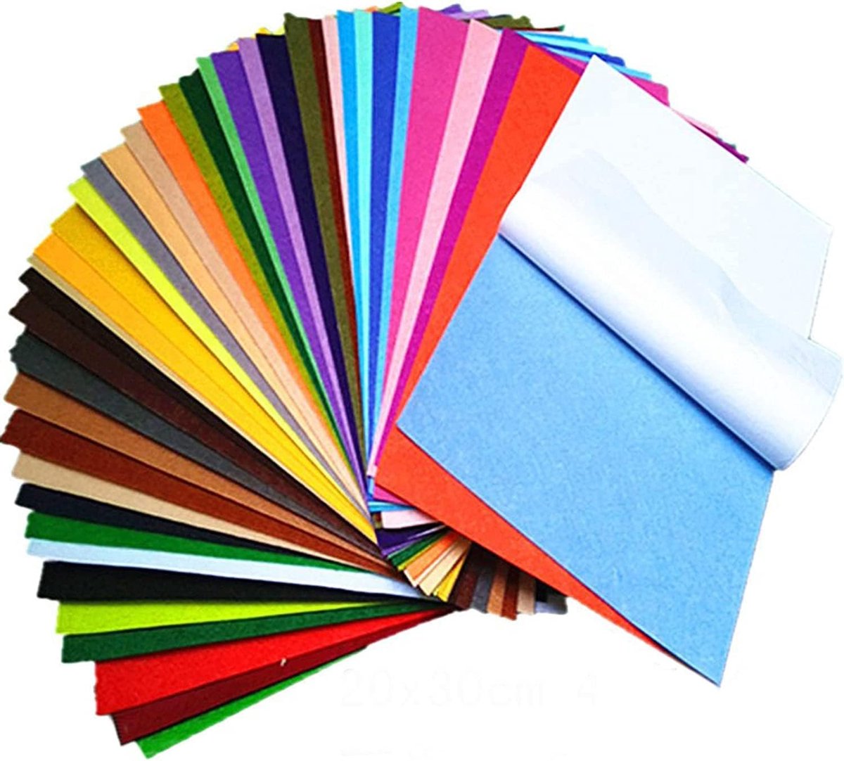 zelfklevend, 40 stuks, 40 kleuren, 20 x 30 cm, spuitlijm, stof voor het naaien van doe-het-zelvers