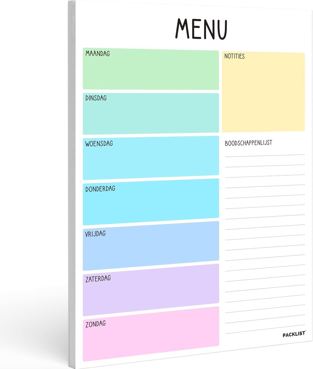 SnelShoppen - Weekly Menu Planner en Boodschappenlijst - 52 Vellen A4 Blok voor Maaltijdplanning, Gezond Eten en Dieet, Multi-functioneel en Handig in