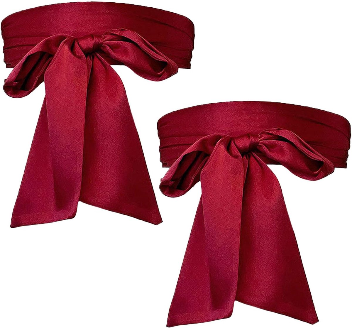 2 stuks rode sjerp voor vrouwen, rood lint riem rood lange satijnen riem rode riem gladde jurk riem, zelfbindende satijnen sjerp riem lange sjerp taille riem voor bruiloft bruidsmeisje bruids