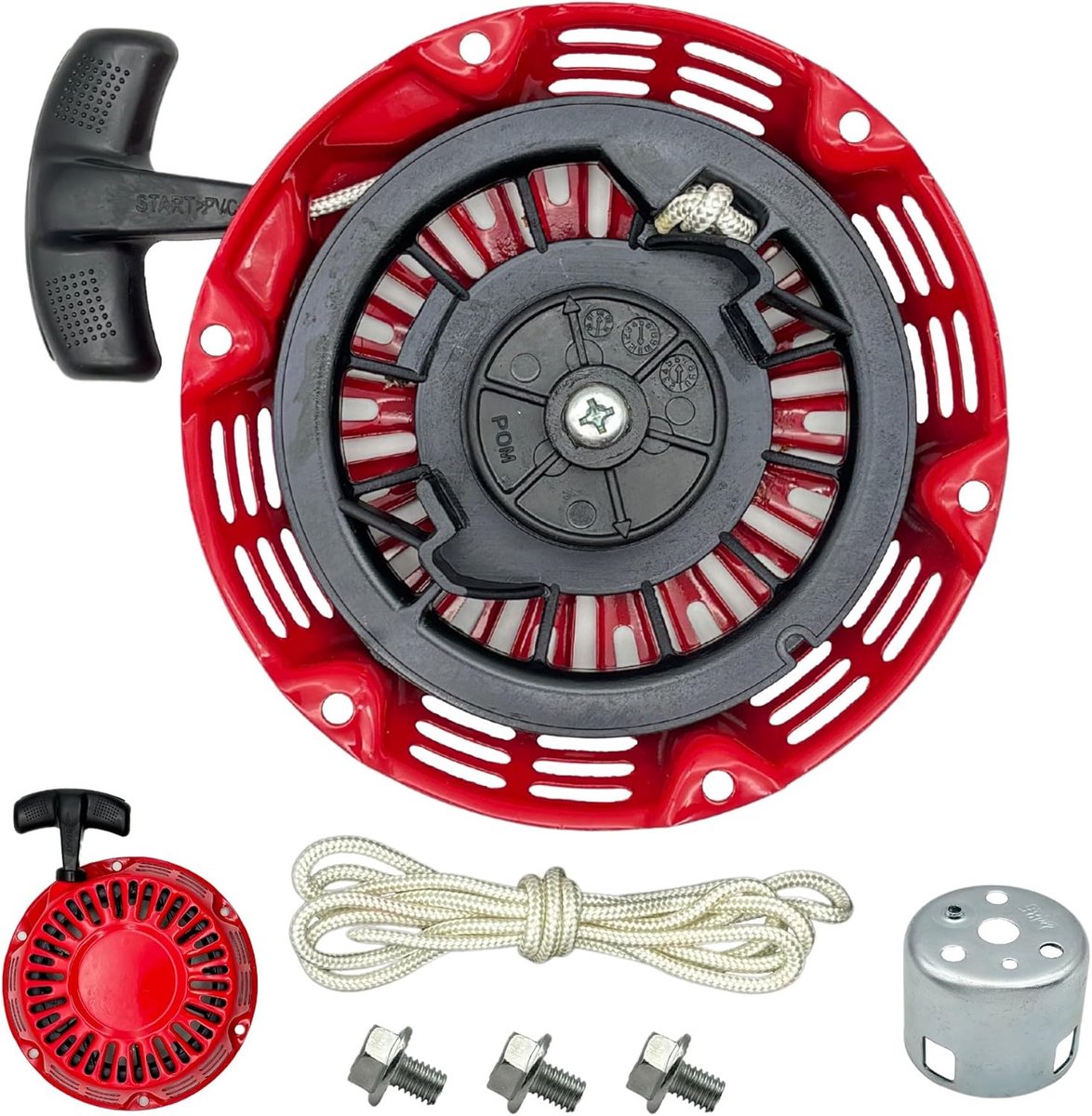Trekstarter GX120 GX200 Terugtrekkerstarter Terugloopstarter Handstarter Trekstarter Terugslagstarter Trekkoord met katrollen voor Honda 4.0 5.5 6.5 PK Rolair Blackmax en Klonen