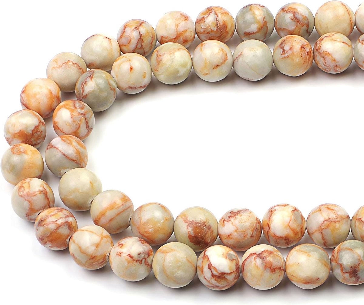 Kralen Bloedsteen Ronde Losse Natuurlijke Halfedelsteen Kralen Voor het Maken van Sieraden Armbanden Kettingen