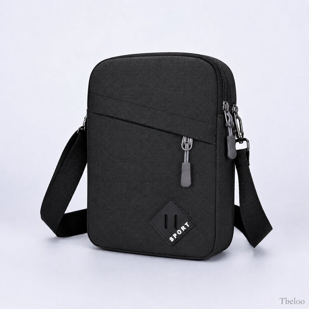 Tbeloo Oxford Crossbodytas Heren - Waterdichte Kleine Schoudertas met Rits en Verstelbare Riemborstdraagtas voor Dagelijks Gebruik, Werk, School,