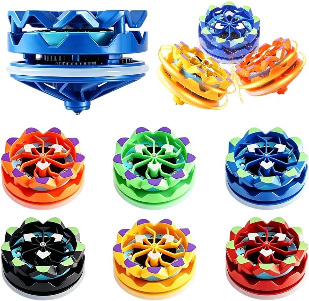 Fonkelende gyroscoop tol voor kinderverjaardag, 6 stuks, feestgeschenken, prijzen, coole gadgets en spelletjes