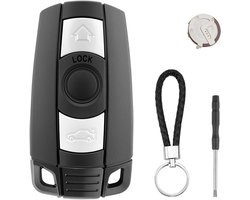 KingYH car key housing with LIR2025 battery 3 button remote key housing for B-W Series1 2 3 5 6 X1 X5 E81 E82 E87 E88 - ShopVlot