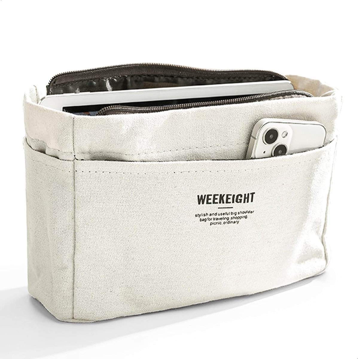 SnelShoppen - Handbag Organiser 26 x 15 x 11 cm, Bag Organiser met Meerdere Compartimenten, Opbergzak voor Handtassen en Reisbagage, Ideaal voor Moede