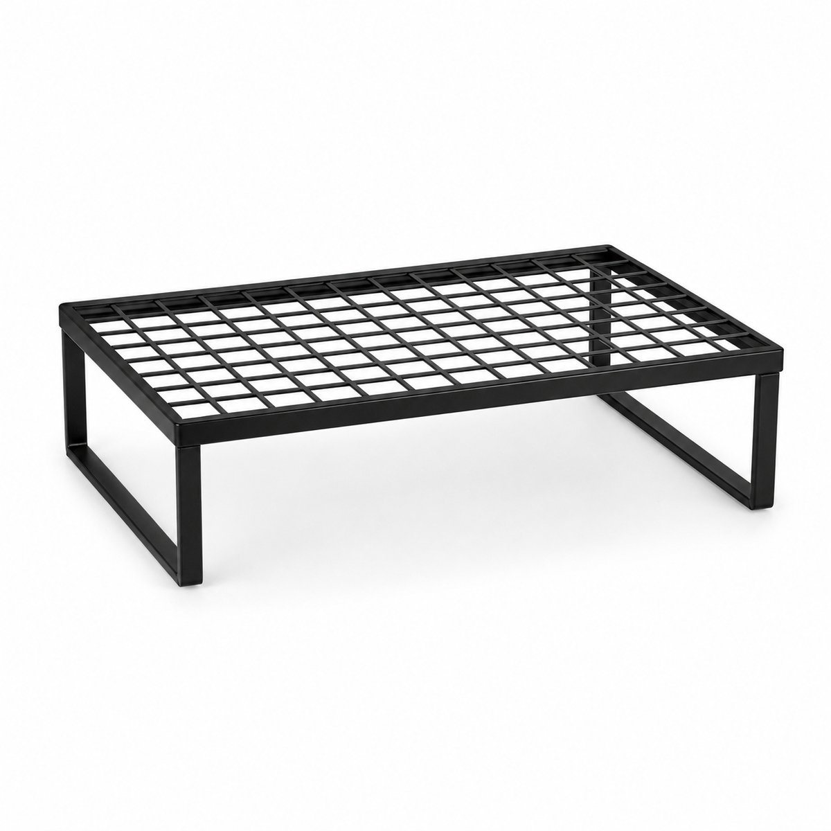 VHV - Monitorstandaard - Ergonomische monitorverhoger van metaal - Met opbergruimte - Voor computer, laptop en tv - Zwart