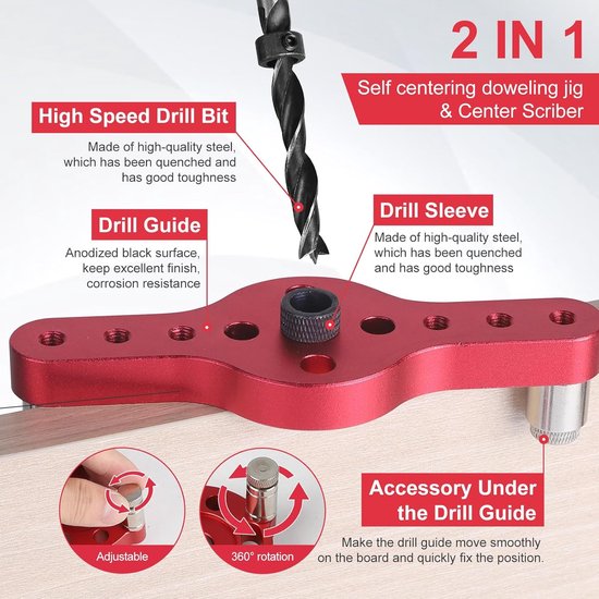 Boorsjabloon 6/8/10 mm, hulp voor verticale pluggen, snelle en nauwkeurige bevestiging — afbeelding 2