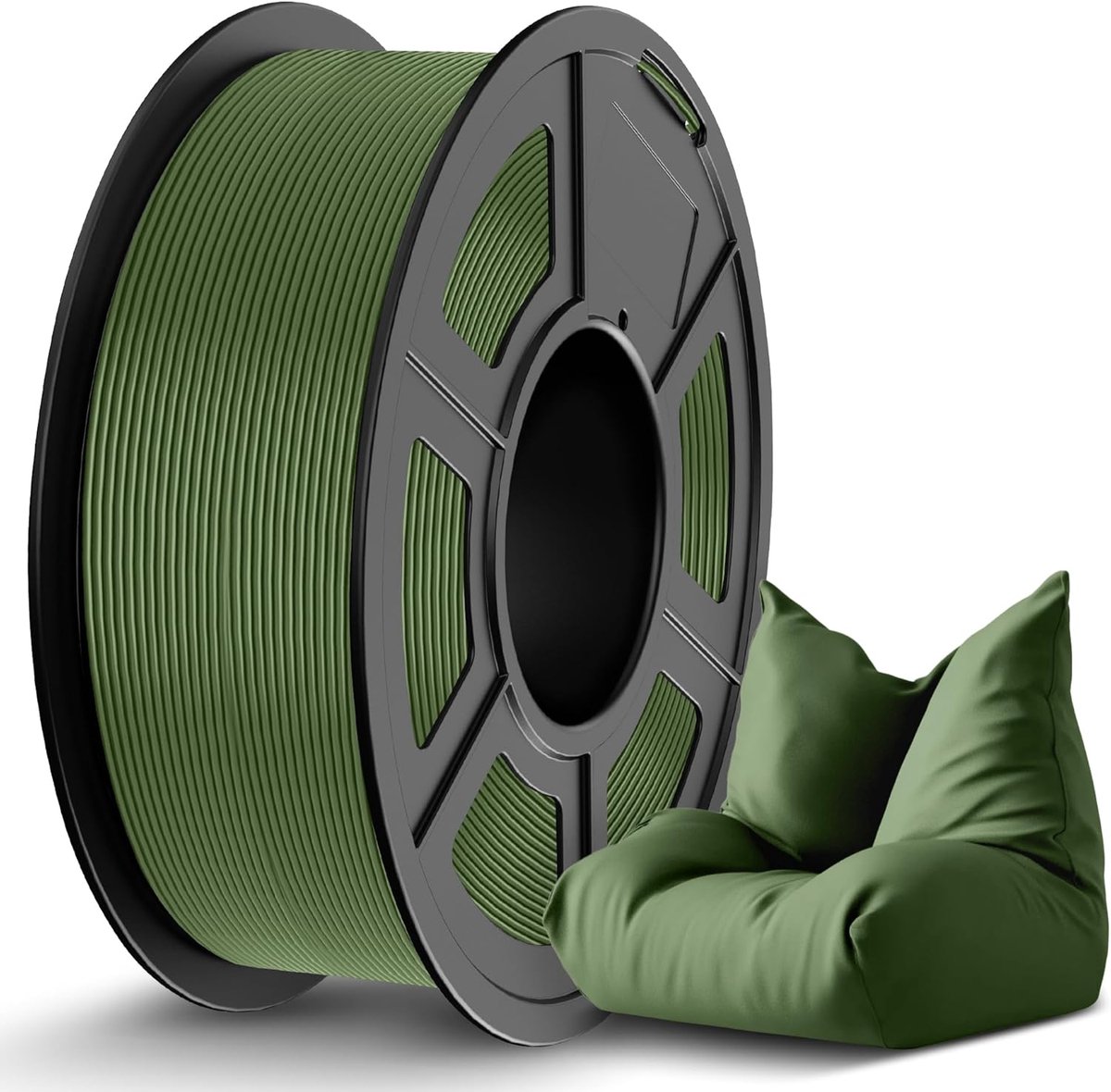 PETG Filament 1,75 mm olijfgroen 1 kg, hoge sterkte en taaiheid 3D-printerfilament, goede laaghechting PETG 1 kg spoel, maatnauwkeurigheid +/-0,02 mm, past op de meeste FDM 3D-printers