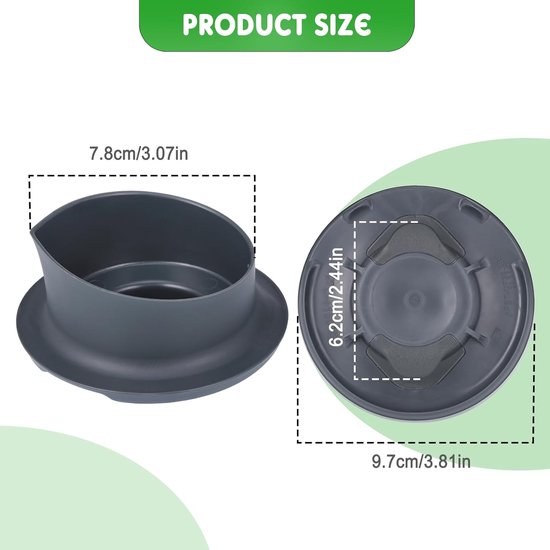 Maatbeker voor Thermomix TM6 TM5, Food Grade Blender Koken Maatbeker met Schaal Compatibel met TM6/TM5 Thermomix Vervangende Accessoires, Vaatwasser Veiligheid — afbeelding 3