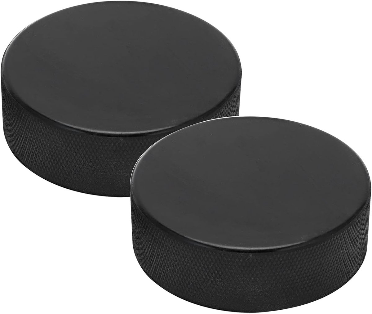 Hockeypuck Classic voor volwassenen, zwarte volledige rubberen pucks voor ijshockey, sportpucks voor oefeningen en klassieke training, diameter 3 inch (7,62 cm), dikte 1 inch (2,54