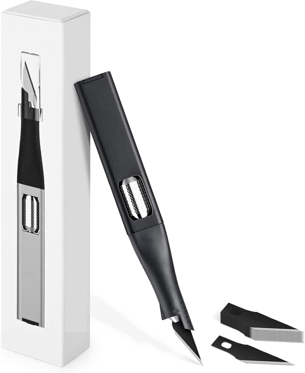 Scalpel set aluminium handgreep, 10 mesjes, roestwerend, voor