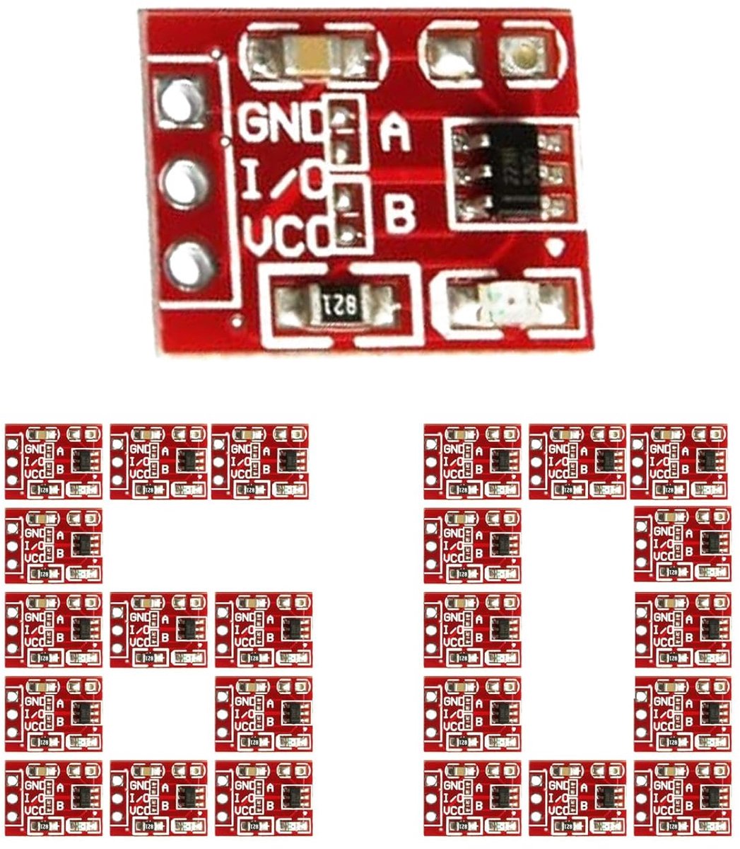 60 stuks TTP223 touch-knopmodule condensatortype enkelkanaals zelfvergrendeling touch-sensor