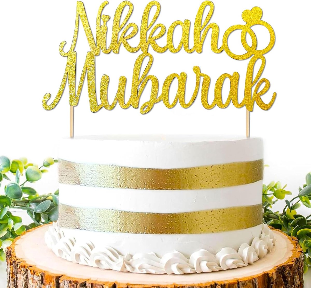 Nikkah Mubarak taarttopper Eid Mubarak decoratie Urdu Nikkah | Gouden Nikkah Mubarak taarttopper Eid Mubarak decoratie Urdu Nikkah voor bruiloft verloving Dulhan Shaadi feestdecoraties
