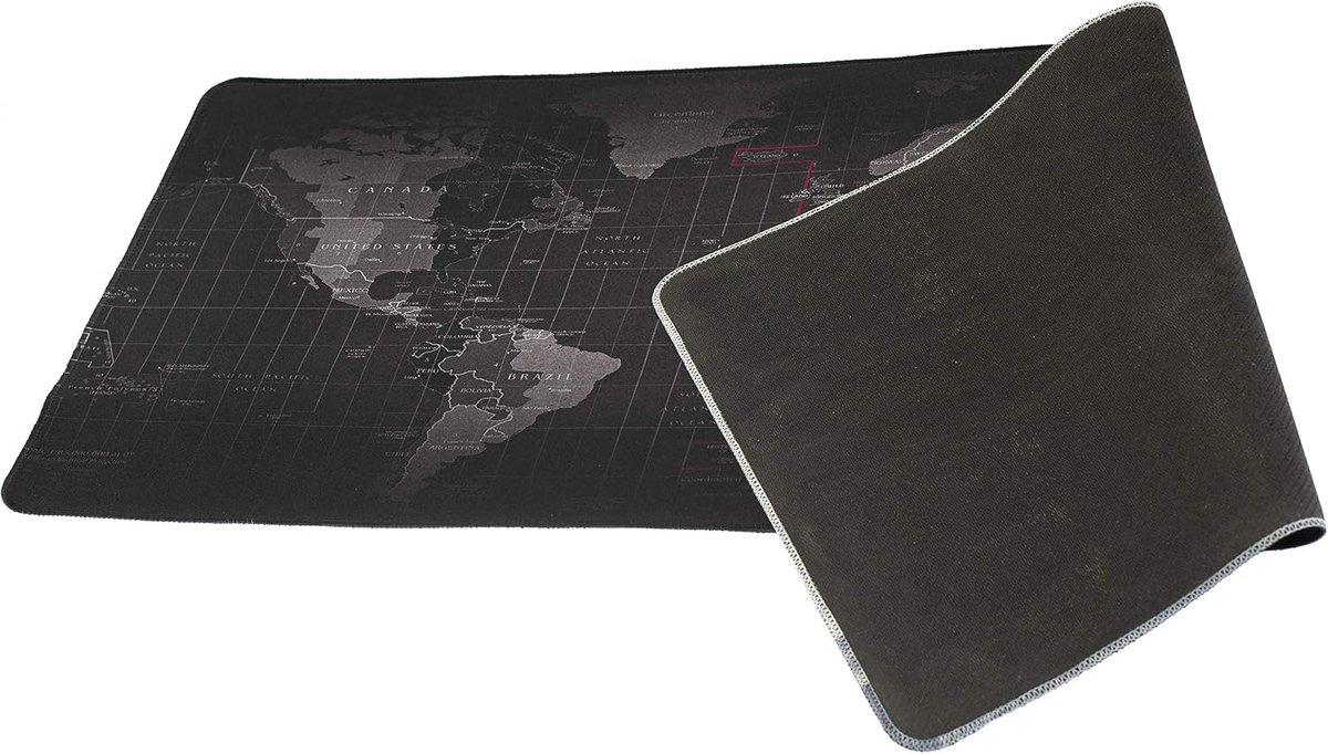SnelShoppen - Wereldkaart Bureau Mat - Bureau Pad 40x90 cm - Ideaal voor Thuiswerk, Kantoor en Studeren - Stijlvol, Duurzaam en Praktisch - Perfect vo