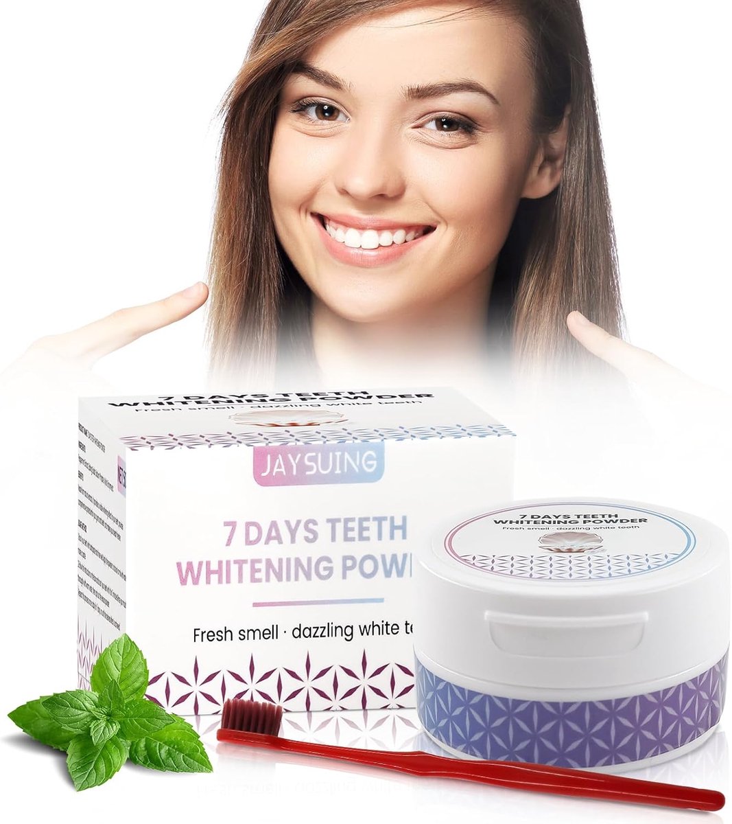 Tandenwitpoeder voor tandenborstel - mineraalpoeder - beschermt tandvlees - verfrist adem - ShopVlot