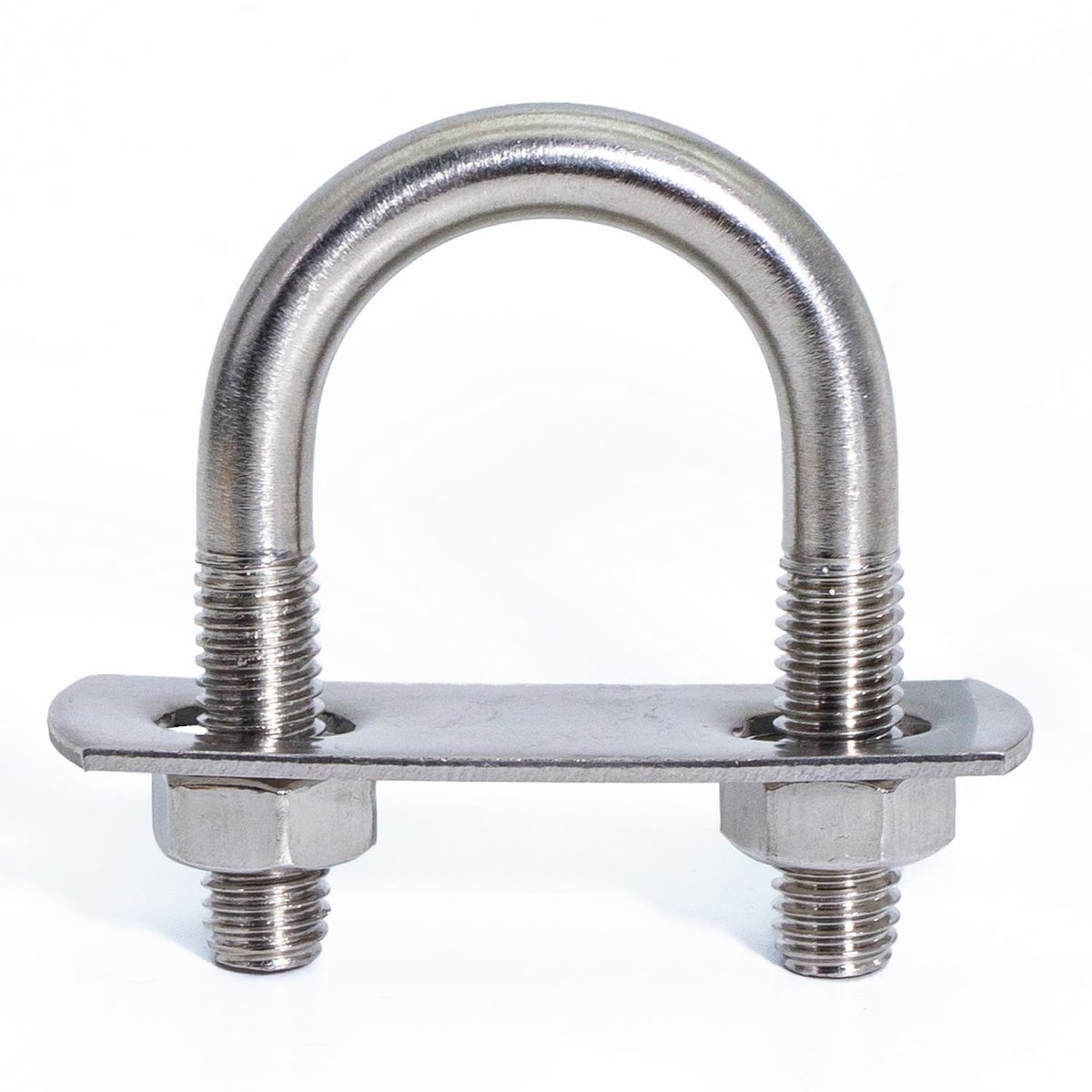 U-bouten 1 inch breed, stalen U-klemmen Heavy Duty, ronde U-boutbeugel met zeskantmoer, plaat voor buizen en buisbevestiging, M8 x 25 mm, 2 sets
