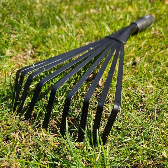 SnelShoppen - Handveger Bladveger met 9 Elastische Tanden, Bladveger voor Tuin, Handhark voor Bladeren, Onkruid, Graszaad, Compacte Veerborstel - Werk — afbeelding 3