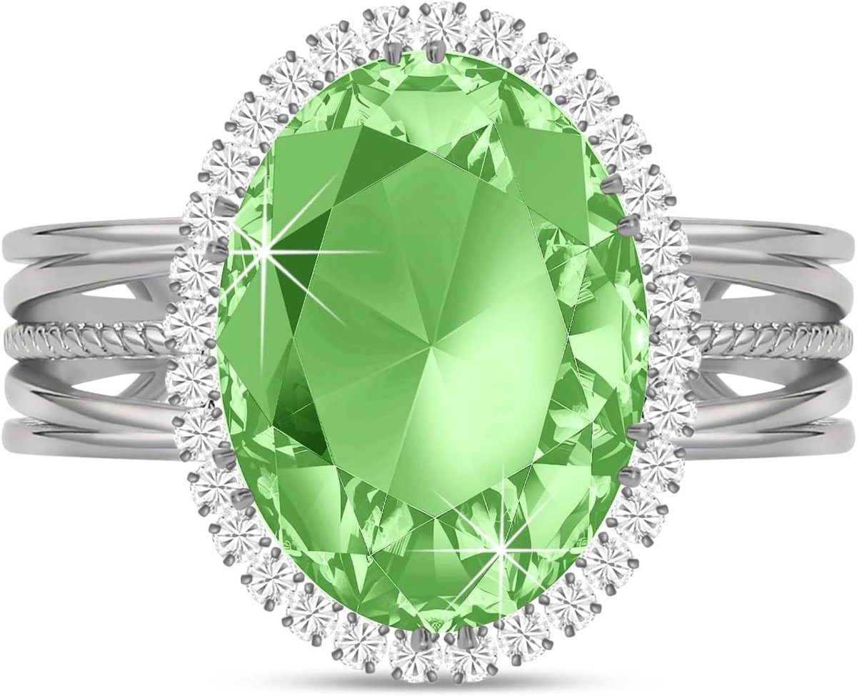 Ringen voor dames, moissanite damesring, mode-sieraden, ring met verstelbare steenring, opvallende ringsieraden in goud/zilver