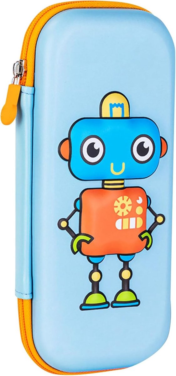 SnelShoppen - 3D Robot Etui Kinderen Cartoon Pennenbak EVA Grote Capaciteit Pennenhouder Draagbare Pennentas voor Jongens en Meisjes Schoolbenodigdhed