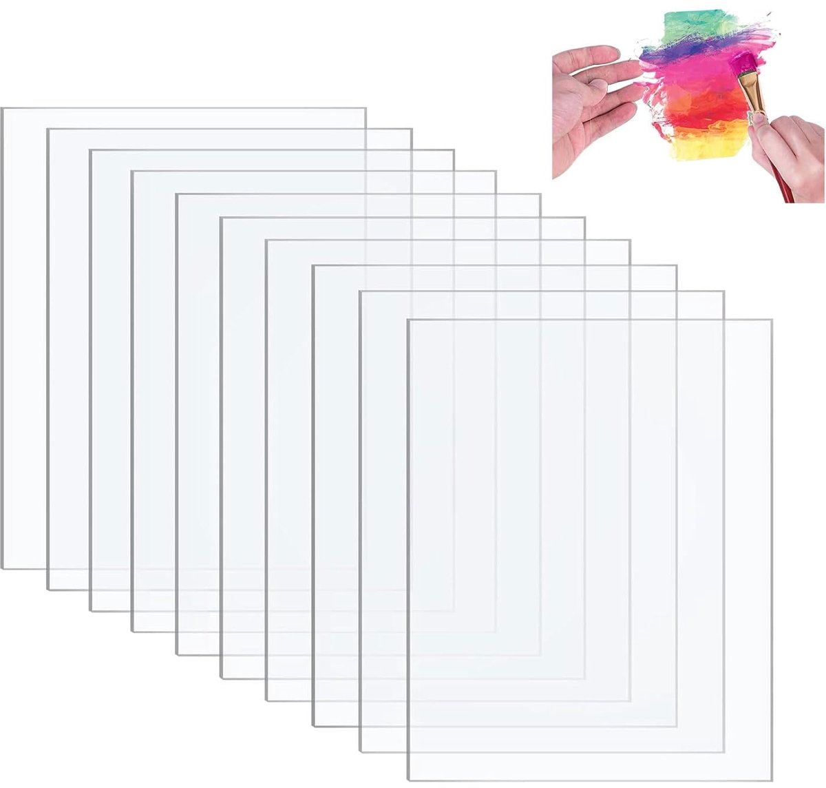 10 stuks Acrylglas plaat (10x15 cm), 1 mm Acrylplaten, heldere Acrylglas kunststof platen, Plexiglas platen, Acrylplaat transparant, Acryl plaat voor fotolijsten, projecttentoonstellingen