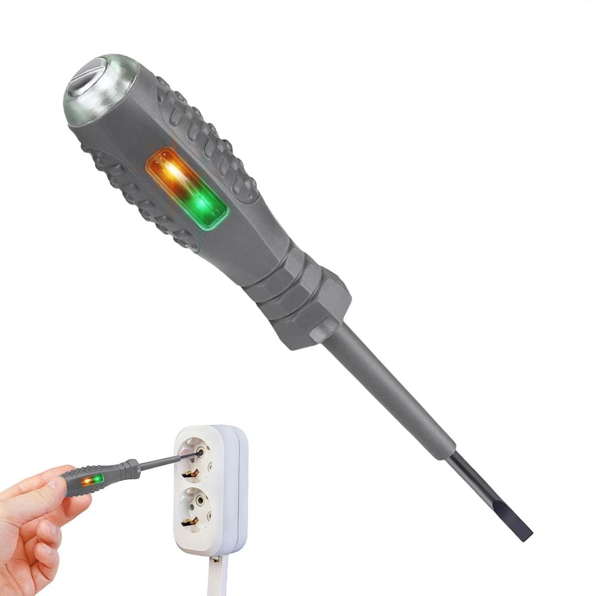 Spanningstester Schroevendraaier - Spanningsmeter Pen - Elektrisch Testen - Met LED Indicatie - 16.8 cm - Niet gespecificeerd